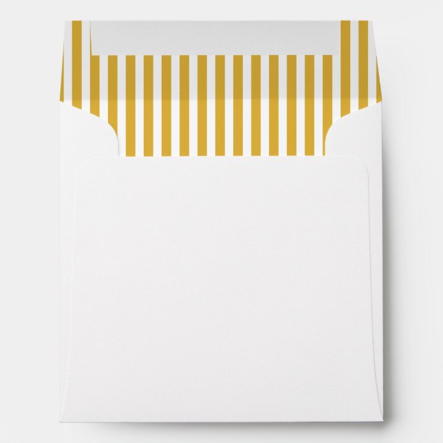 Gold Vertical Stripe Lined Envelopes (Back (Bottom))