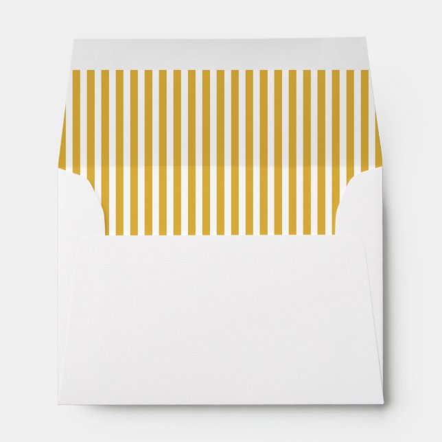 Gold Vertical Stripe Lined Envelopes (Back (Bottom))