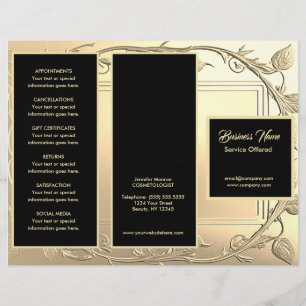 Gold Vines and Black  Menu & Pricing