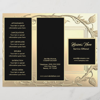 Gold Vines and Black  Menu & Pricing