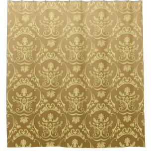 Gold,vintage,antique,damasks,victorian,pattern, Shower Curtain
