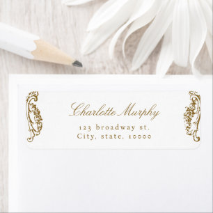 Gold Vintage Classic Script return address
