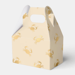 Gold Vintage Nautical Crabs Favour Box