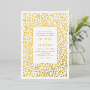 Gold Vintage Ornate Frame Classic Wedding