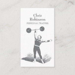 Gold Vintage Personal Trainer Business Card