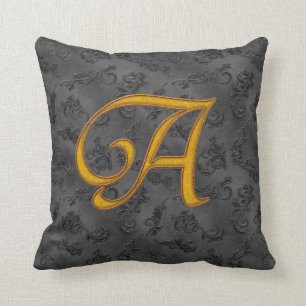 Gold Vintage Rose A Cushion