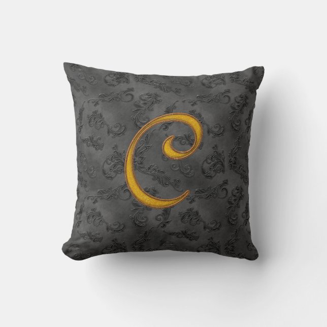 Gold Vintage Rose C Cushion (Front)