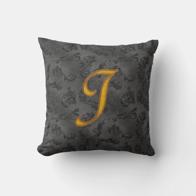 Gold Vintage Rose I Cushion (Front)