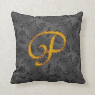 Gold Vintage Rose P Cushion