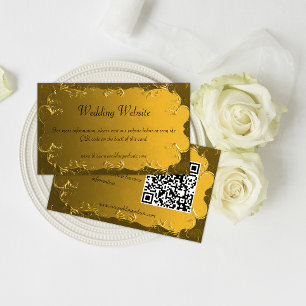 Gold Vintage Wedding Website Enclosure Card