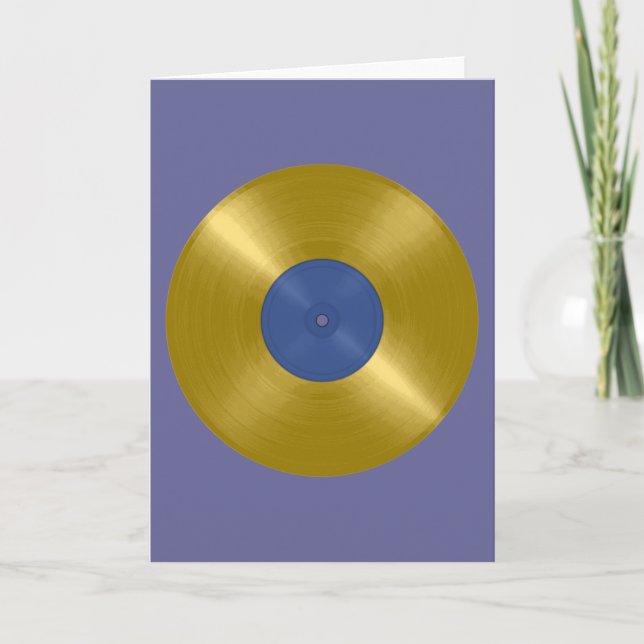 Gold Vinyl Record Album Card (Front)
