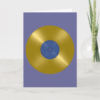 Gold Vinyl Record Album Card