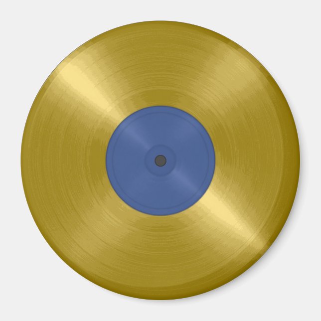 Gold Vinyl Record Album Magnet (Front)