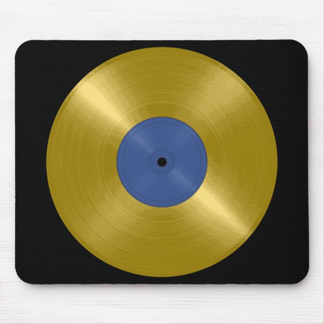 Gold Vinyl Record Album Mouse Pad (Front)
