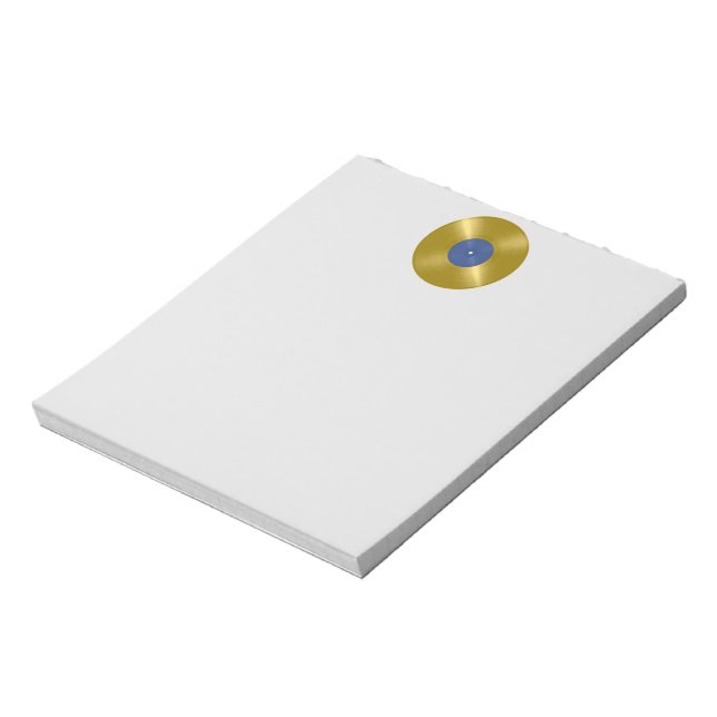 Gold Vinyl Record Album Notepad (Rotated)