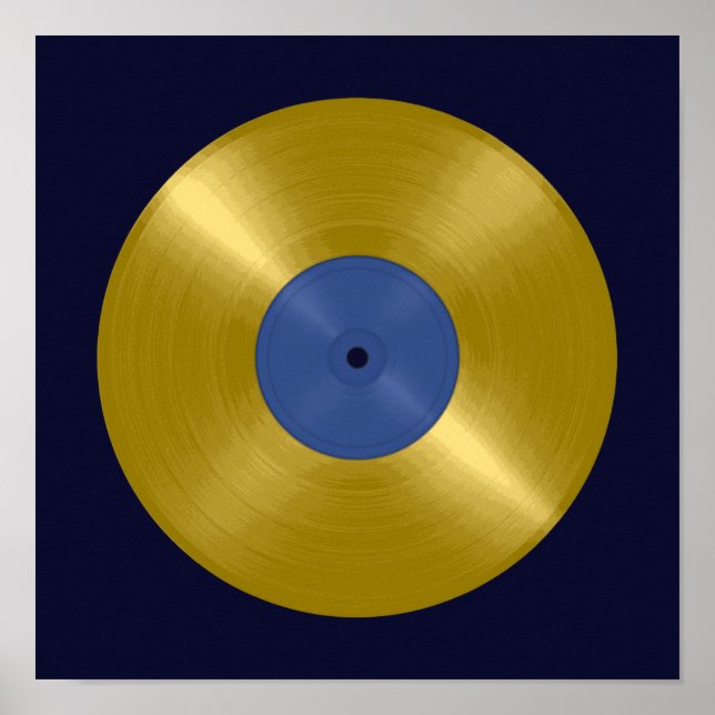 Gold Vinyl Record Album Poster (Front)