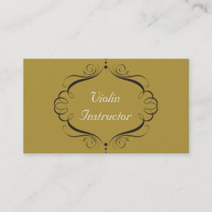 Gold Violin Instructor Business Card