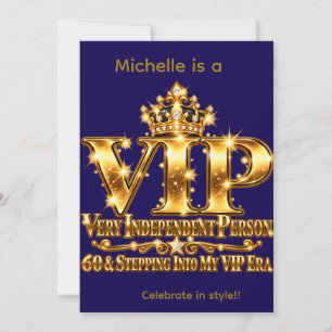 Gold VIP Milestone Birthday Invitation