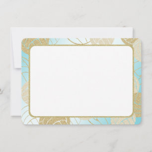 Gold Volleyball Flat Card Thank You