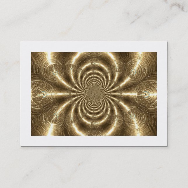 Gold Vortex (bordered) Business Card (Front)
