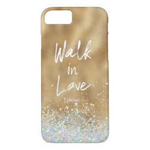 Gold Walk in Love Bible Verse Case-Mate iPhone Case