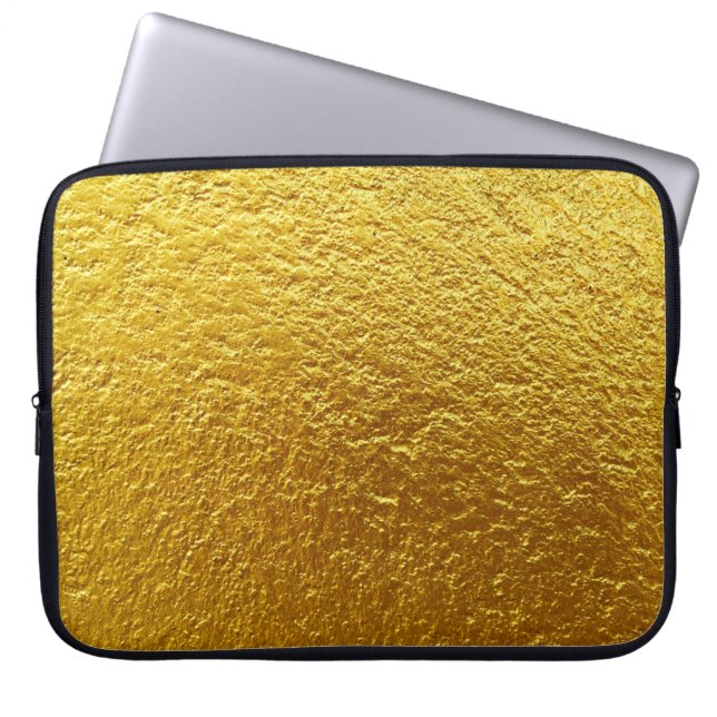 Gold wall texture designabstract, ancient, antique laptop sleeve (Front)