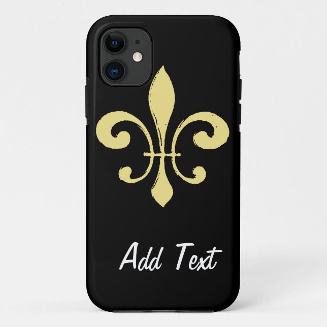 Gold Washout Fleur De Lis Case-Mate iPhone Case (Back)
