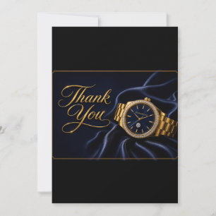 Gold Watch Thank You Card   Retirement Tribute