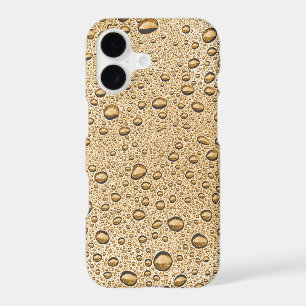 Gold water droplets