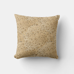 Gold water droplets cushion