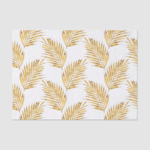 Gold Watercolor Palm Fronds Tissue Paper