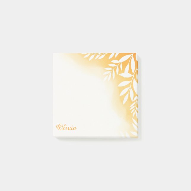 Gold Watercolor Personalised Sticky Notes (Front)