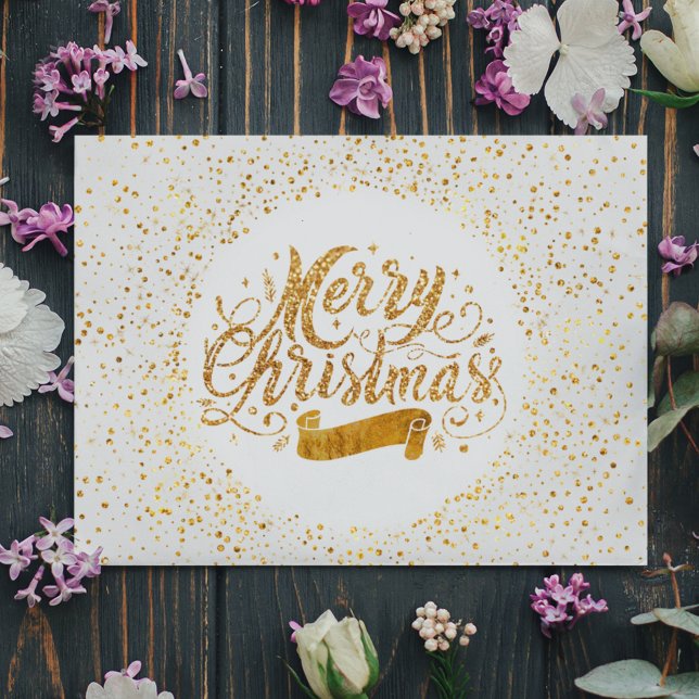 Gold watercolor Trendy Handwritten Holiday Invitation (Creator Uploaded)