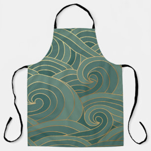 Gold Wave: Traditional Oriental Luxury Apron