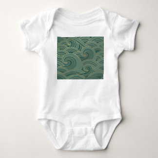 Gold Wave: Traditional Oriental Luxury Baby Bodysuit
