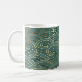 Gold Wave: Traditional Oriental Luxury Coffee Mug