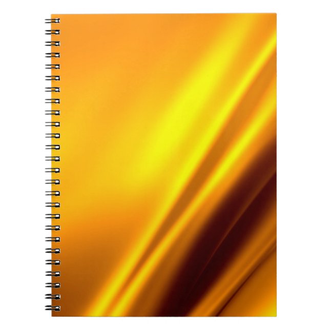 Gold waving abstract background notebook (Front)