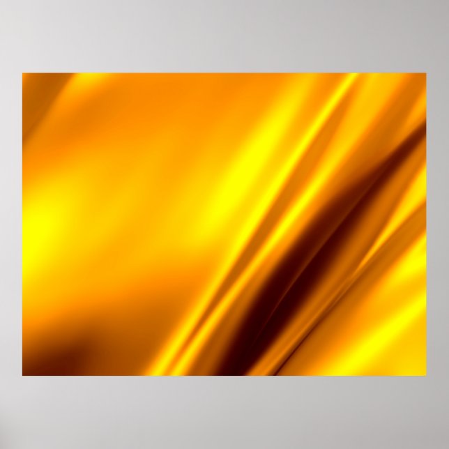 Gold waving abstract background poster (Front)