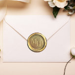 Gold Wax Seal Vintage Classy Luxury Stickers<br><div class="desc">Classy printed wax seal design sticker with gold colours to personalise with your initials for any occasion,  from weddings to baby showers!</div>