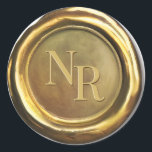 Gold Wax Seal Vintage Classy Wedding Stickers<br><div class="desc">Classy printed wax seal design sticker with gold colours to personalise with your initials for any occasion,  from weddings to baby showers!</div>