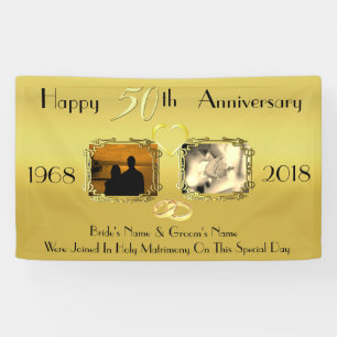 Gold Wedding 50th Anniversary Idea Banner