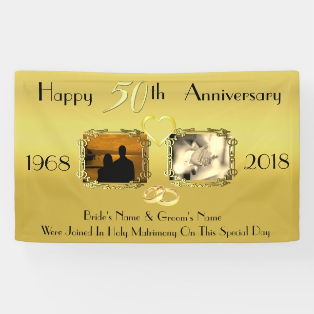 Gold Wedding 50th Anniversary Idea Banner (Horizontal)