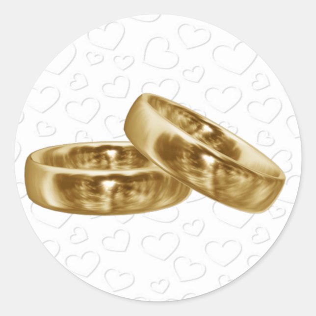 Gold Wedding Band Stickers (Front)