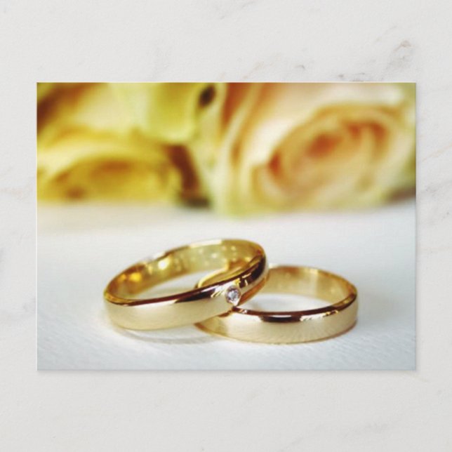 Gold Wedding Bands Postcard (Front)
