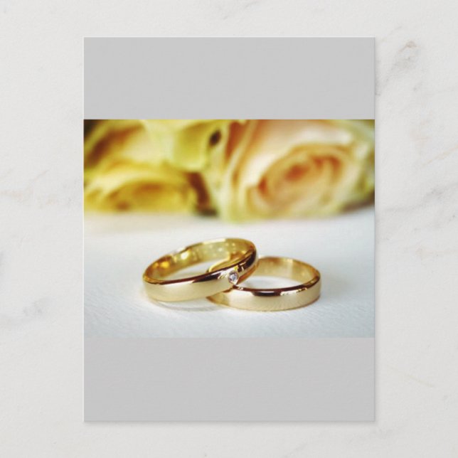 Gold Wedding Bands Postcard (Front)