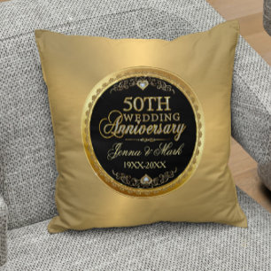 Gold Wedding Glam Gold & Diamonds Cushion