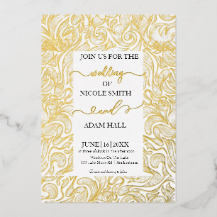 Gold Wedding Invitation