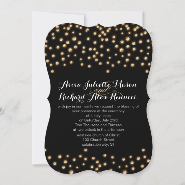 Gold Wedding Invitations (Front)