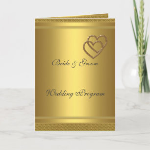 Gold Wedding Program Programme