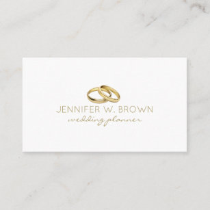 Gold Wedding Ring Jewellery Business Card